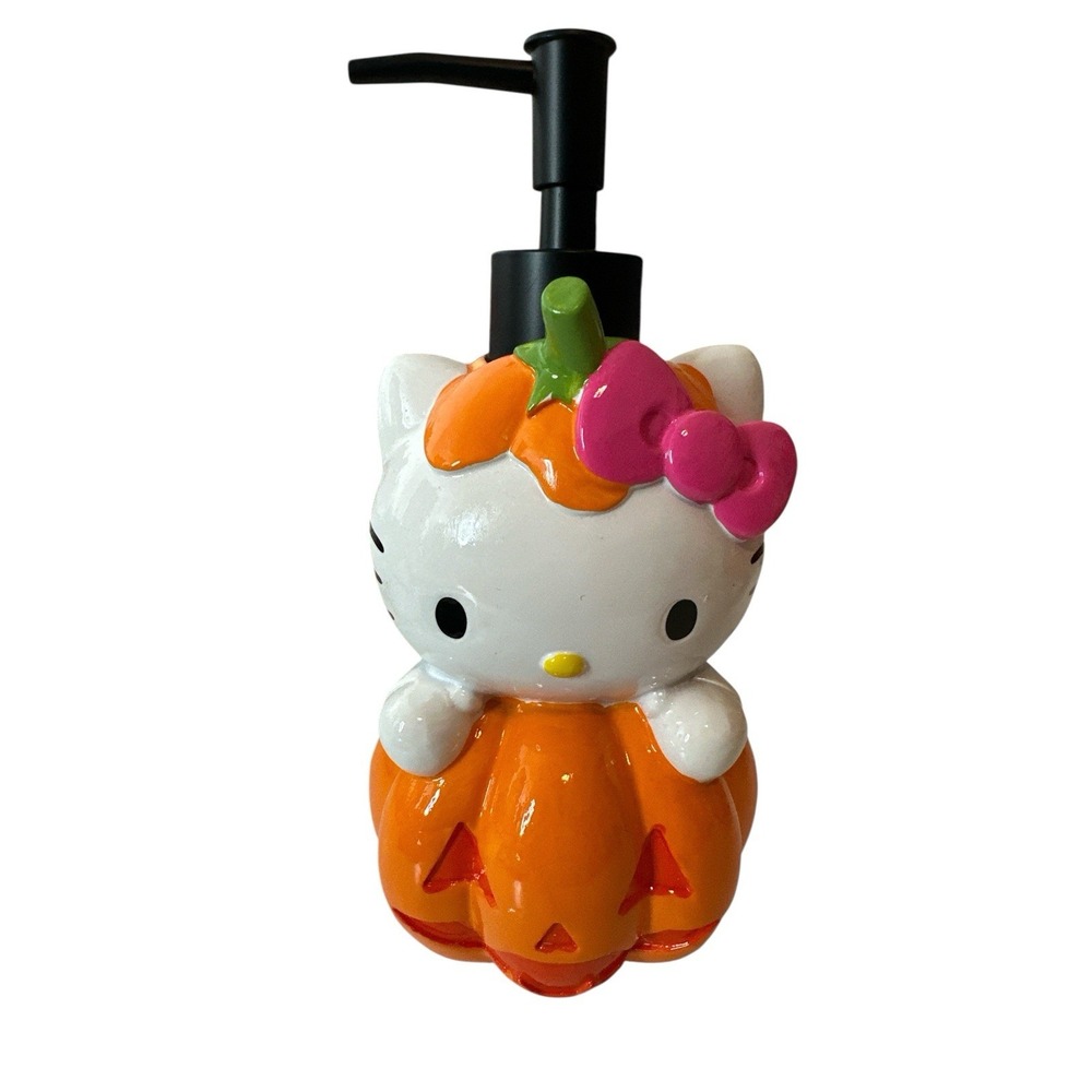 New Hello Kitty Soap Dispenser Halloween Pumpkin Ceramic